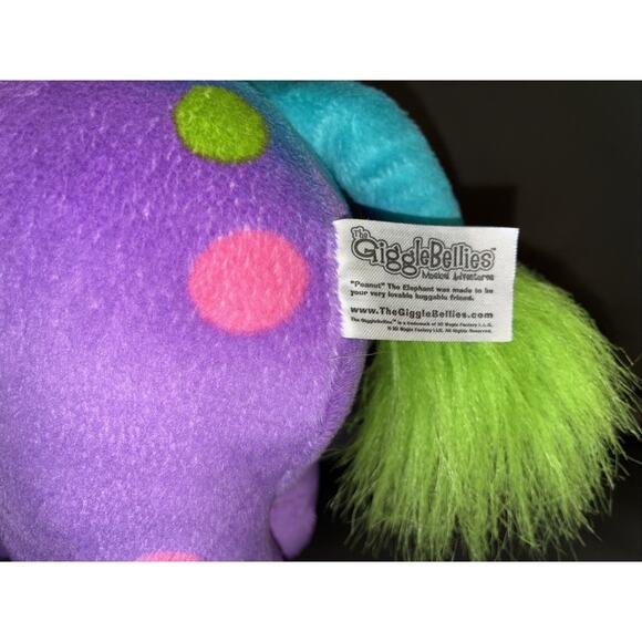 Giggle Bellies Peanut The Elephant 11" Plush Toy - Picture 4 of 11